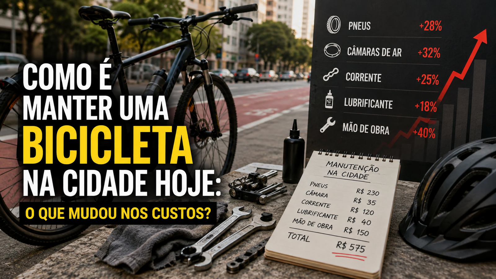 Custo de manutencao bicicleta Urbana